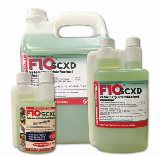 F10 SCXD 獸醫級別超濃縮清潔消毒劑